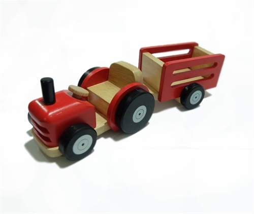 Tano - Traktor mit Anhnger - Holzspielzeug fr Kinder ab 3 Jahre