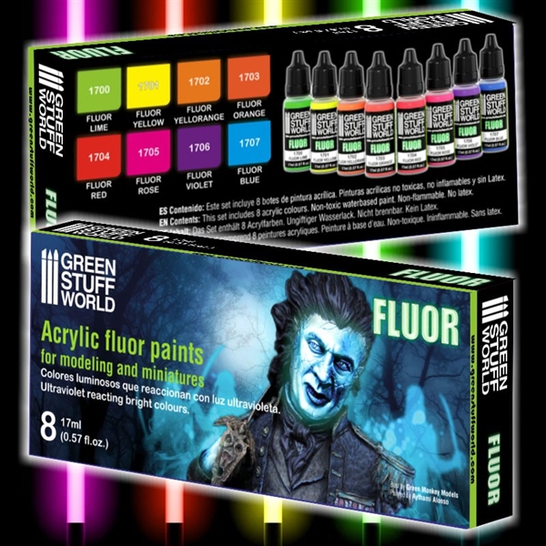 Green Stuff World -Fluor Farben Set