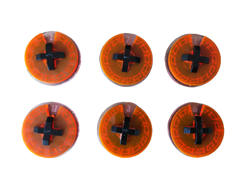 TTCombat - Wound Dials, Lava Orange