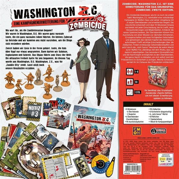 CMON - Zombicide 2. Edition Washington Z.C.