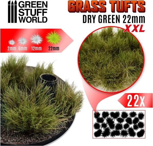 Green Stuff World - Grass Tufts, Dry Green