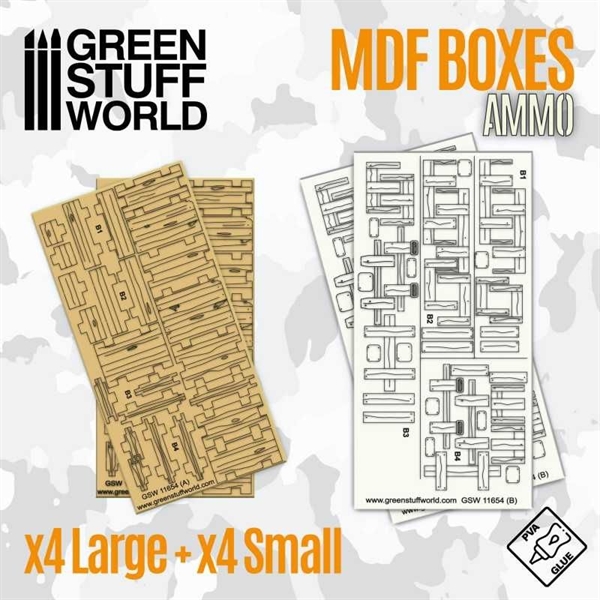 Green Stuff World - MDF Boxes AMMO