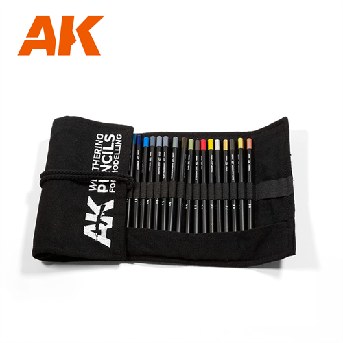 AK Interactive - Weathering Pencils, Cloth Case