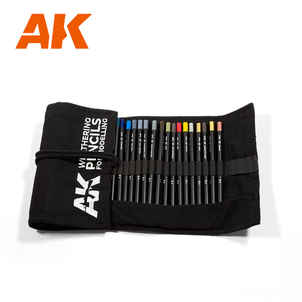 AK Interactive - Weathering Pencils, Cloth Case