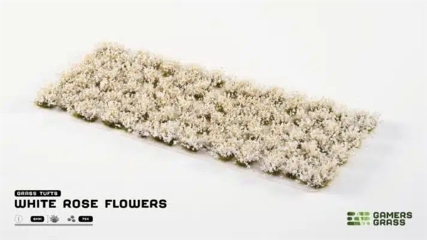 Gamers Grass - White Rose Flowers (6mm)