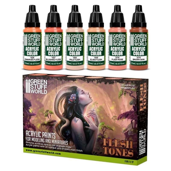 Green Stuff World - Farbset Flesh Tones