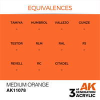 AK 3rd Generation Acrylics - Medium Orange