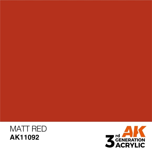AK 3rd Generation Acrylics - Matte Red
