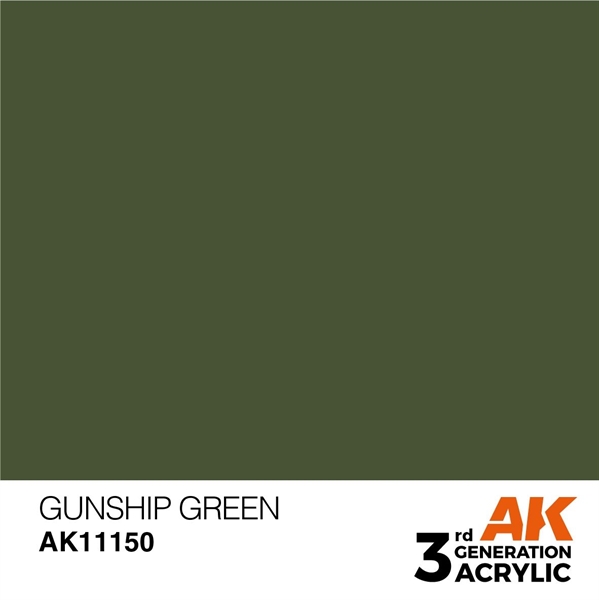 AK 3rd Generation Acrylics - Gunship Green