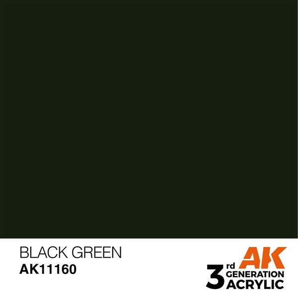 AK 3rd Generation Acrylics - Black Green
