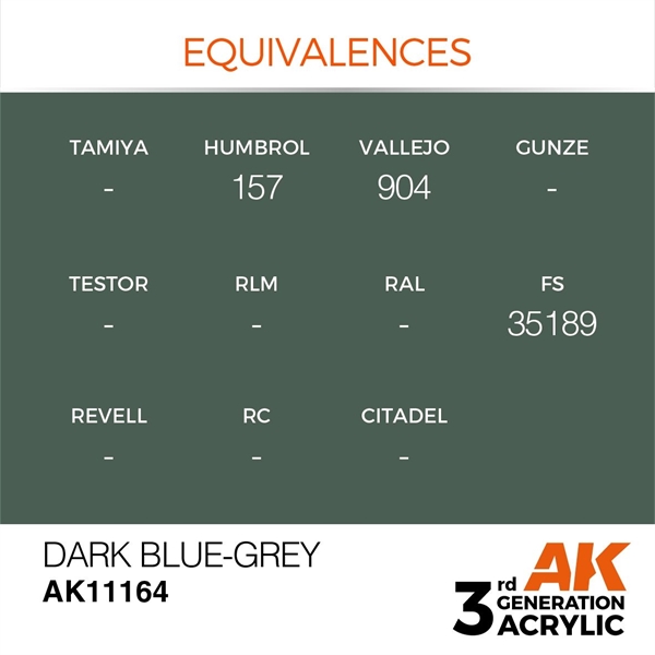 AK 3rd Generation Acrylics - Dark Blue-Grey
