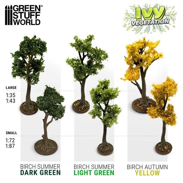 Green Stuff World -Bl�ttermatte, Birke Dunkelgr�n