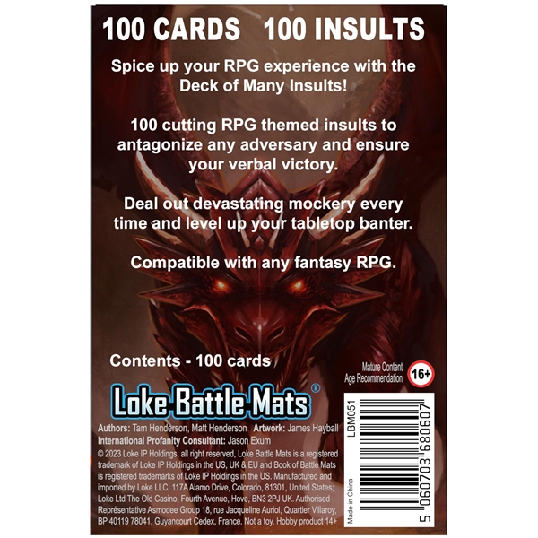 Dungeons & Dragons - Deck of Many Insults