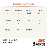 AK 3rd Generation Acrylics - White Grey