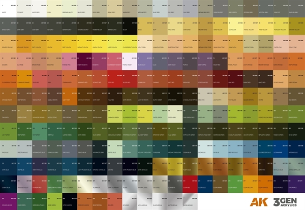 AK 3rd Gen Acrylics - General Series Farbkoffer