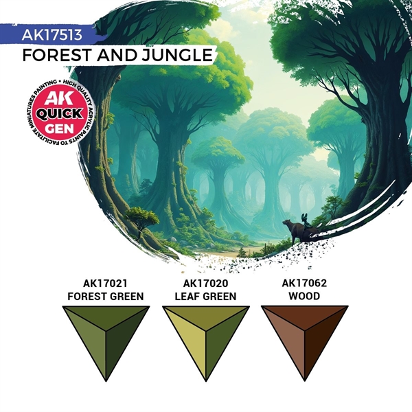 AK Quick Gen. Acrylics - Set: Forest & Jungle