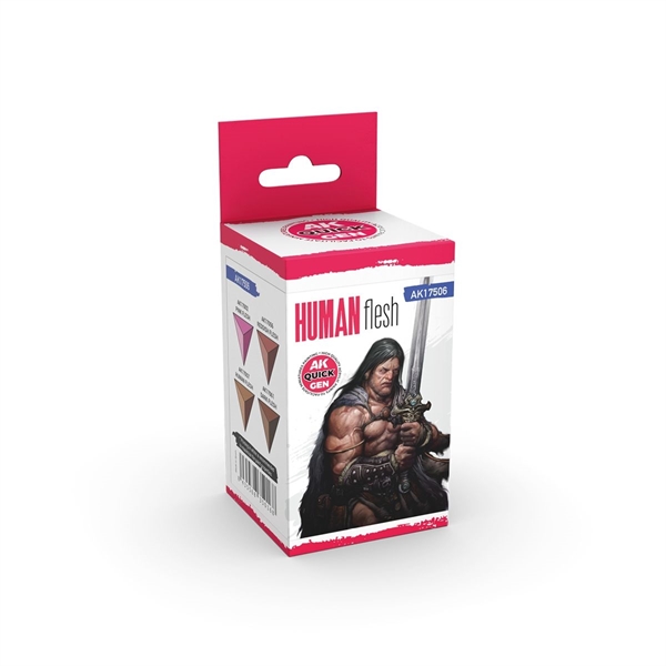AK Quick Gen. Acrylics - Set: Human Flesh