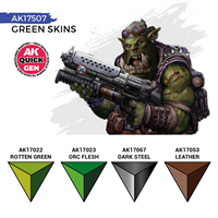 AK Quick Gen. Acrylics - Set: Green Skins