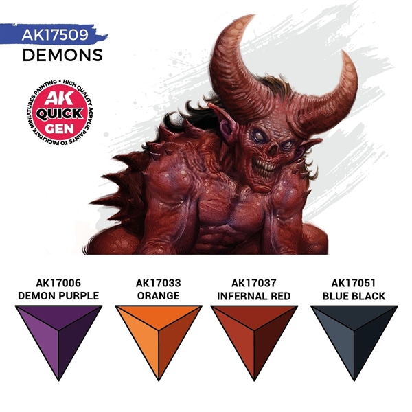 AK Quick Gen. Acrylics - Set: Demons