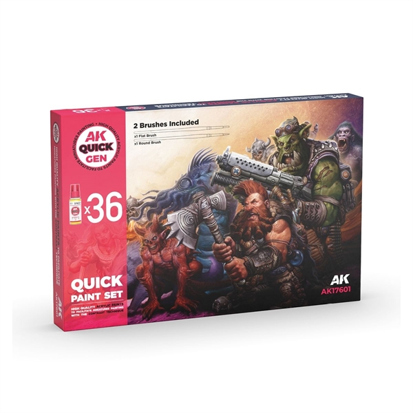AK Quick Gen. Acrylics - Quick Paint Set 36