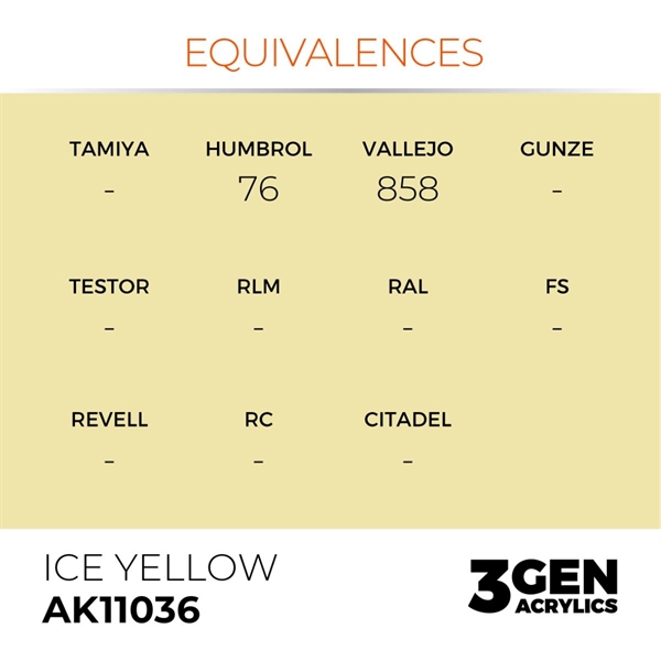 AK 3rd Generation Acrylics - Ice Yellow