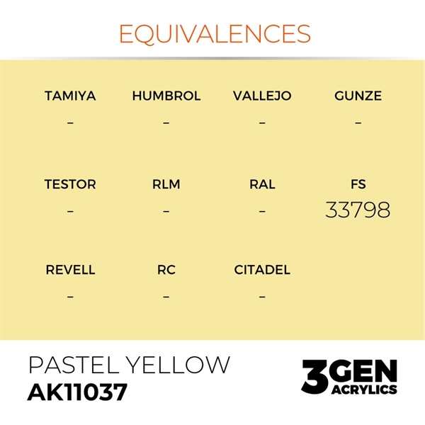 AK 3rd Generation Acrylics - Pastel Yellow