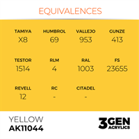 AK 3rd Generation Acrylics - Yellow