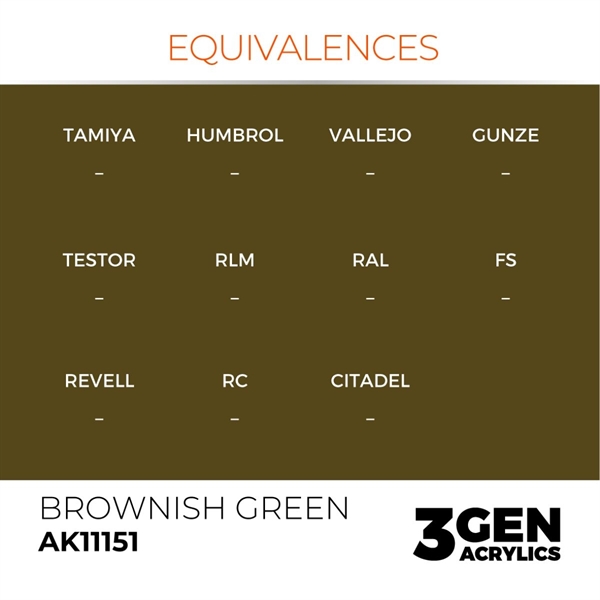 AK 3rd Generation Acrylics - Brownish Green