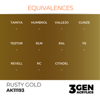 AK 3rd Generation Acrylics - Rusty Gold Metallic