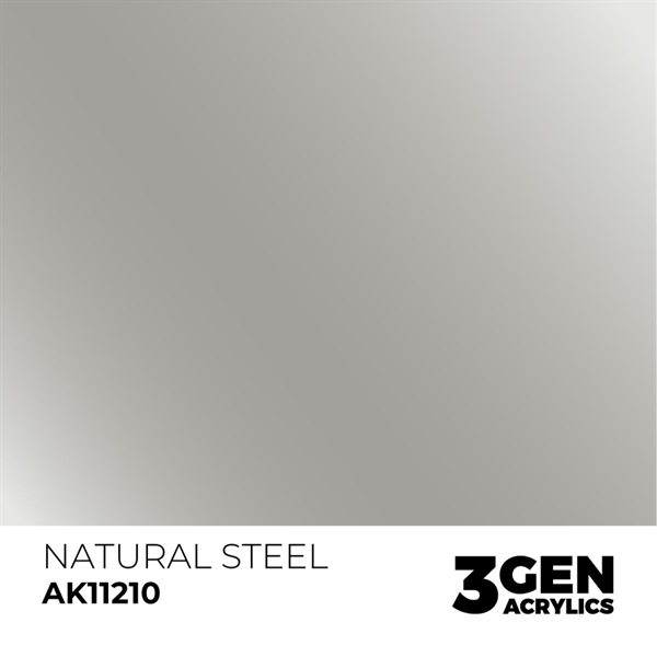 AK 3rd Generation Acrylics - Natural Steel Metallic