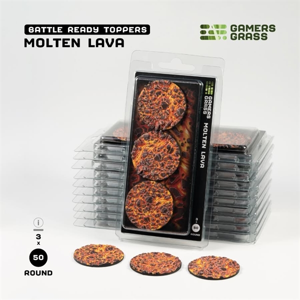 Gamers Grass - Base Toppers, Molten Lava 3Stk.