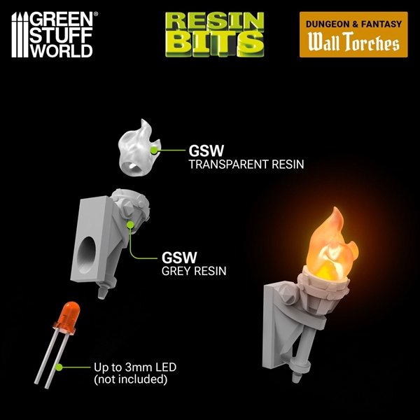 Green Stuff World - 3D-Druckset f�r 3mm LED
