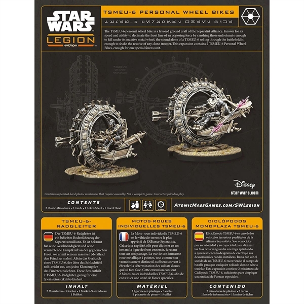 Star Wars: Legion - TSMEU-6 Personal Wheel Bikes