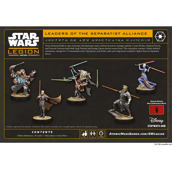 Star Wars: Legion - Leaders of the Separatist Alliance