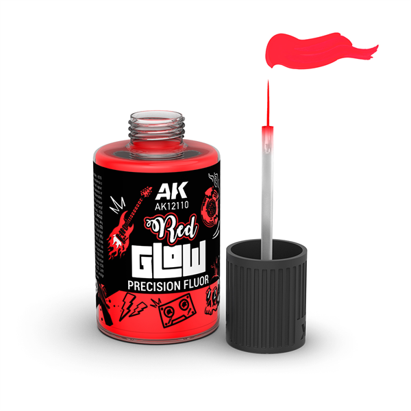 AK Interactive - Paneliner, Red Glow Fluor