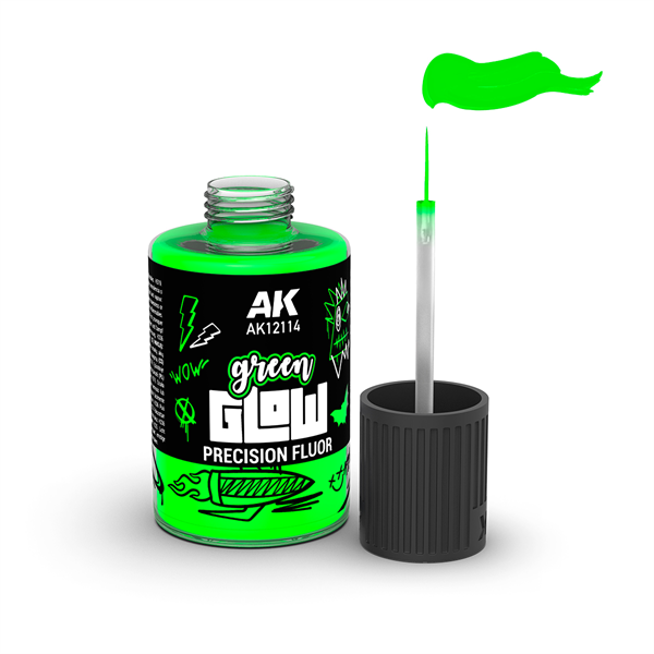 AK Interactive - Paneliner, Green Glow Fluor