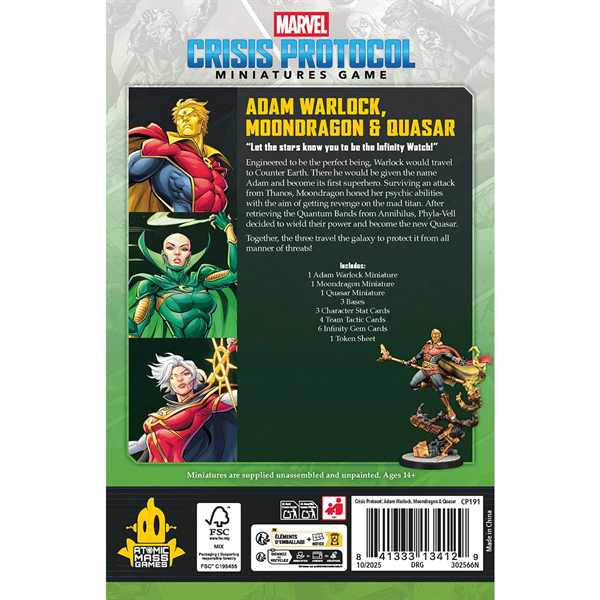 Marvel: Crisis Protocol - Adam Warlock, Moondragon & Quasar