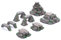 Gamemat - Grassy Rocks Set