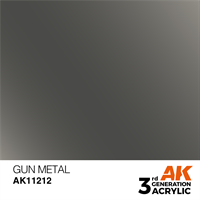 AK 3rd Generation Acrylics - Gun Metal Metallic