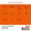 AK 3rd Generation Acrylics - Clear Orange