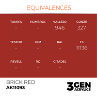 AK 3rd Generation Acrylics - Brick Red