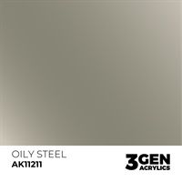 AK 3rd Generation Acrylics - Oily Steel Metallic