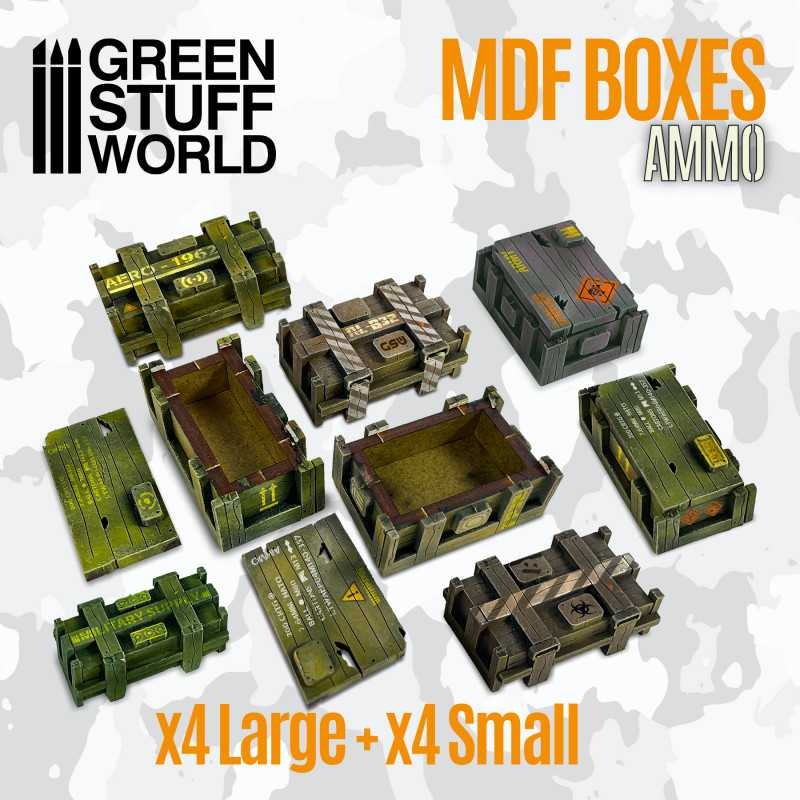 Green Stuff World - MDF Boxes AMMO