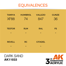 AK 3rd Generation Acrylics - Dark Sand