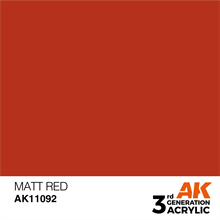 AK 3rd Generation Acrylics - Matte Red