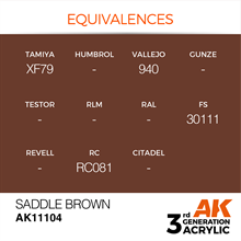 AK 3rd Generation Acrylics - Saddle Brown