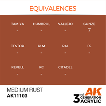 AK 3rd Generation Acrylics - Medium Rust