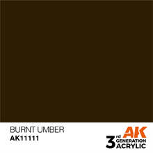 AK 3rd Generation Acrylics - Burnt Umber