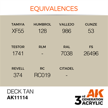 AK 3rd Generation Acrylics - Deck Tan