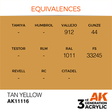AK 3rd Generation Acrylics - Tan Yellow